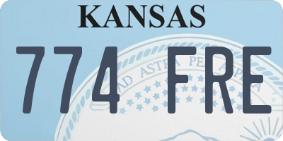 KS license plate 774FRE