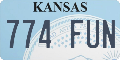 KS license plate 774FUN