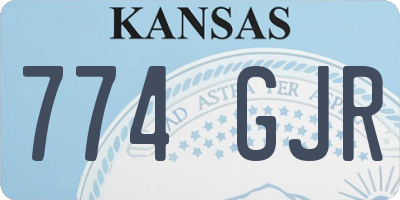 KS license plate 774GJR
