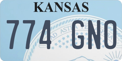 KS license plate 774GNO