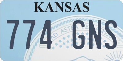 KS license plate 774GNS