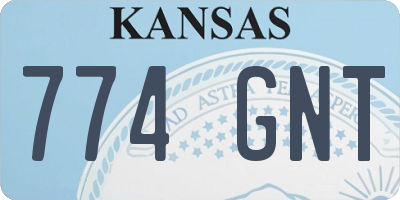 KS license plate 774GNT