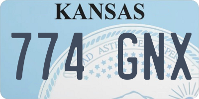 KS license plate 774GNX