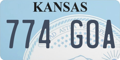 KS license plate 774GOA