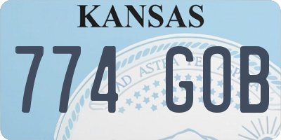 KS license plate 774GOB