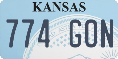 KS license plate 774GON