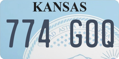 KS license plate 774GOQ
