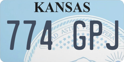 KS license plate 774GPJ