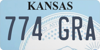 KS license plate 774GRA