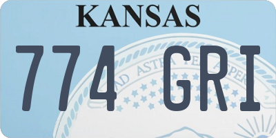 KS license plate 774GRI