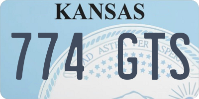 KS license plate 774GTS