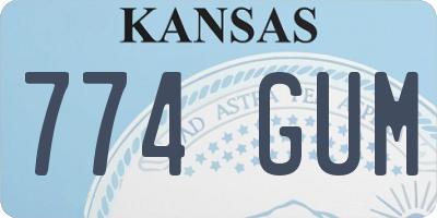 KS license plate 774GUM