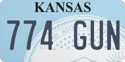 KS license plate 774GUN