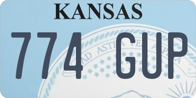 KS license plate 774GUP