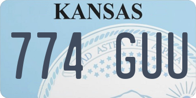 KS license plate 774GUU
