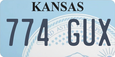 KS license plate 774GUX