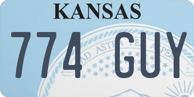 KS license plate 774GUY