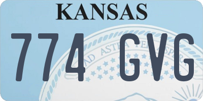 KS license plate 774GVG