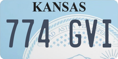 KS license plate 774GVI
