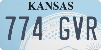 KS license plate 774GVR