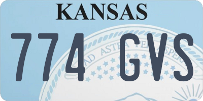 KS license plate 774GVS