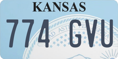 KS license plate 774GVU