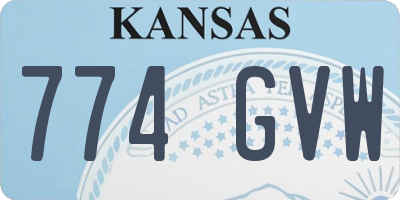 KS license plate 774GVW