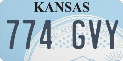 KS license plate 774GVY