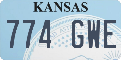 KS license plate 774GWE