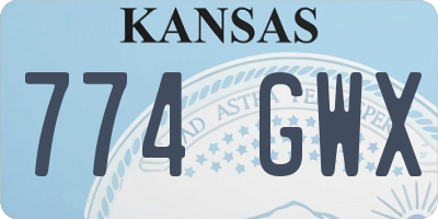 KS license plate 774GWX