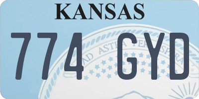 KS license plate 774GYD