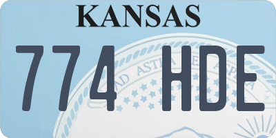 KS license plate 774HDE