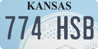 KS license plate 774HSB