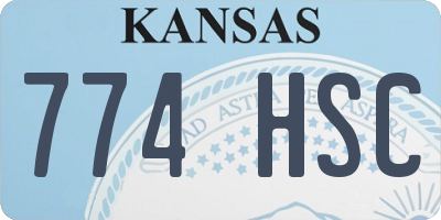 KS license plate 774HSC