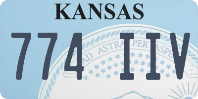 KS license plate 774IIV