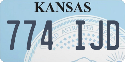 KS license plate 774IJD