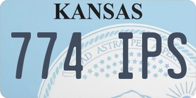 KS license plate 774IPS