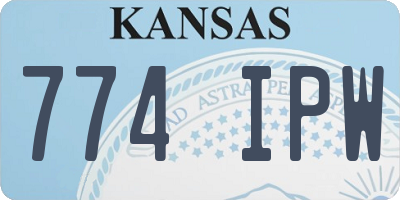 KS license plate 774IPW