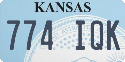 KS license plate 774IQK