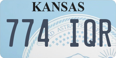 KS license plate 774IQR