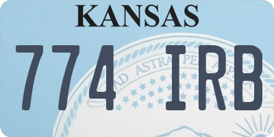 KS license plate 774IRB