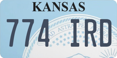 KS license plate 774IRD