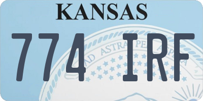 KS license plate 774IRF