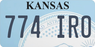 KS license plate 774IRO