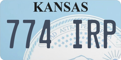 KS license plate 774IRP