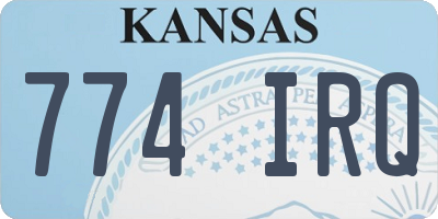 KS license plate 774IRQ