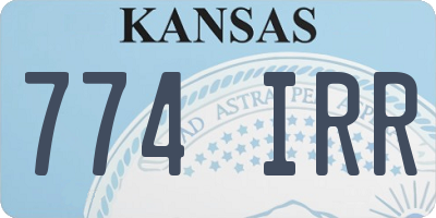 KS license plate 774IRR