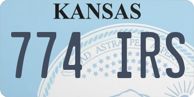 KS license plate 774IRS