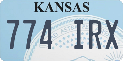 KS license plate 774IRX