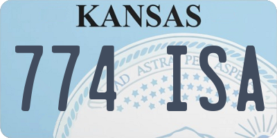 KS license plate 774ISA